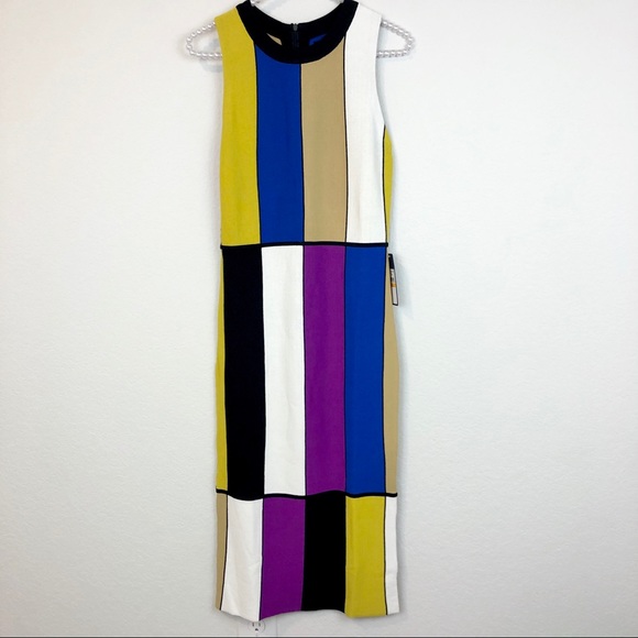 Rachel Roy Julie Colorblock Bodycon Midi Dress - Picture 3 of 10